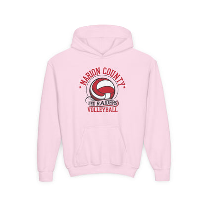 Youth Hoodie Sweatshirt \ Marion County Red Raiders Volleyball \ MCV1