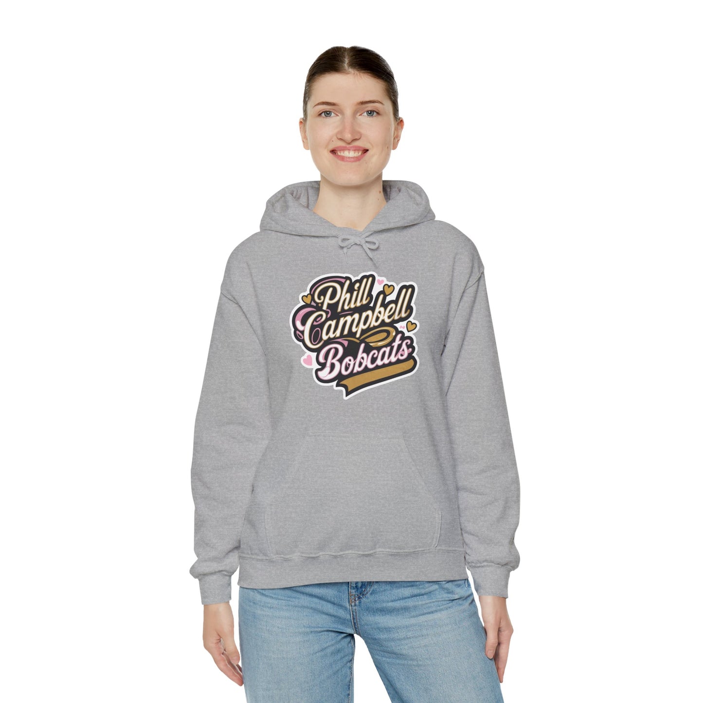 Adult Hoodie Sweatshirt \ Phill Campbell Bobcats \ PCBG1