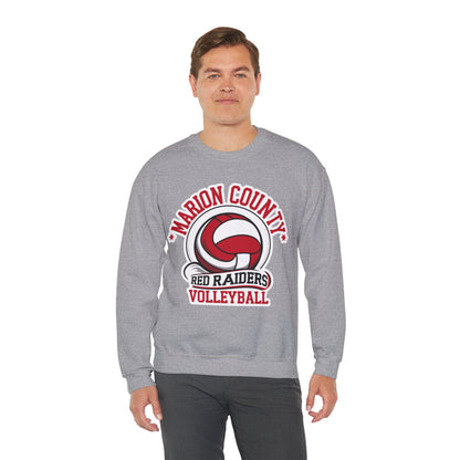 Adult Crewneck Sweatshirt \ Marion County Red Raiders Volleyball \ MCV1