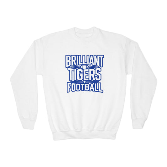 Youth Crewneck Sweatshirt \ Brilliant Tigers Football \ BTF1