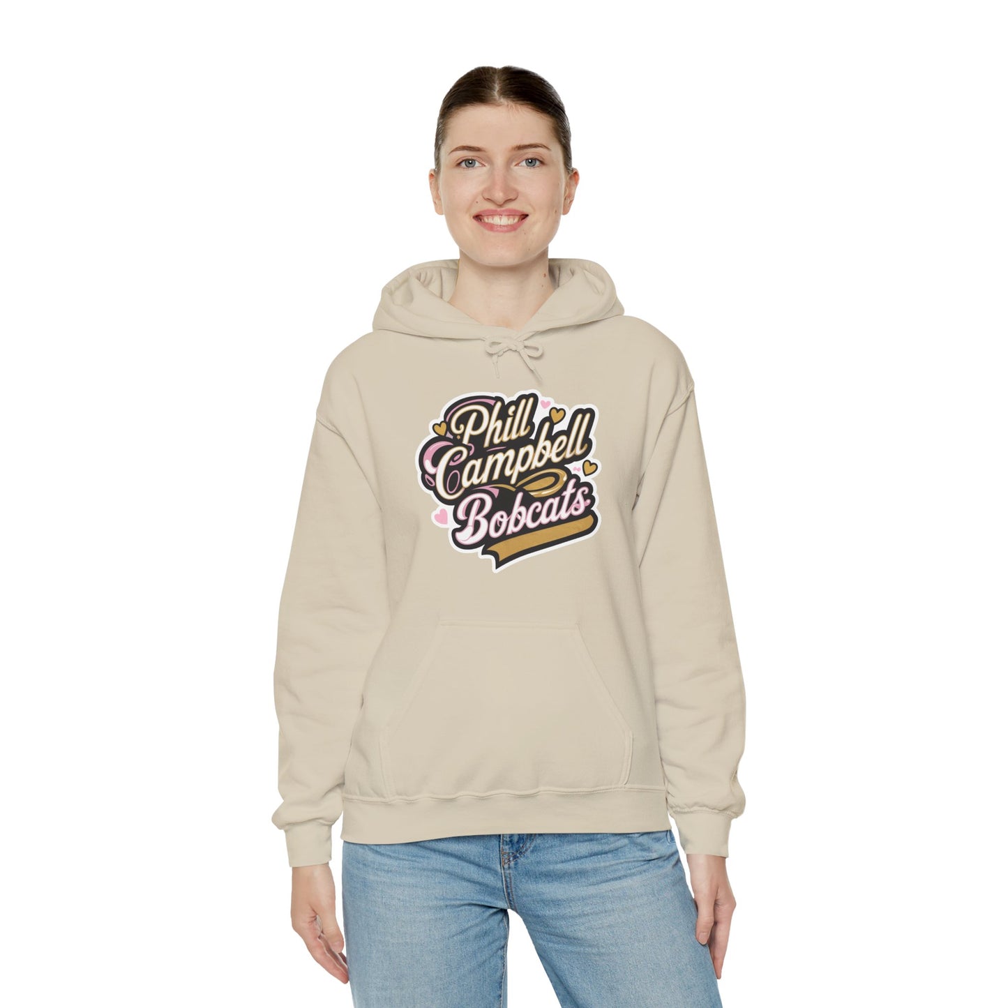 Adult Hoodie Sweatshirt \ Phill Campbell Bobcats \ PCBG1