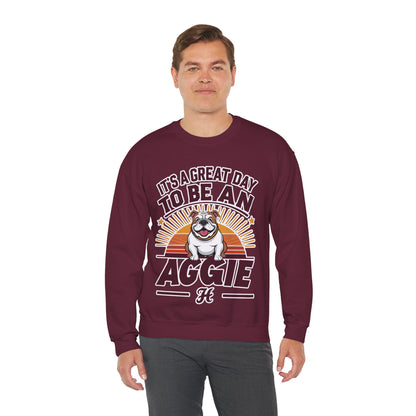 Adult Crewneck Sweatshirt \ It's a Great Day to be an Aggie! \ GDA3