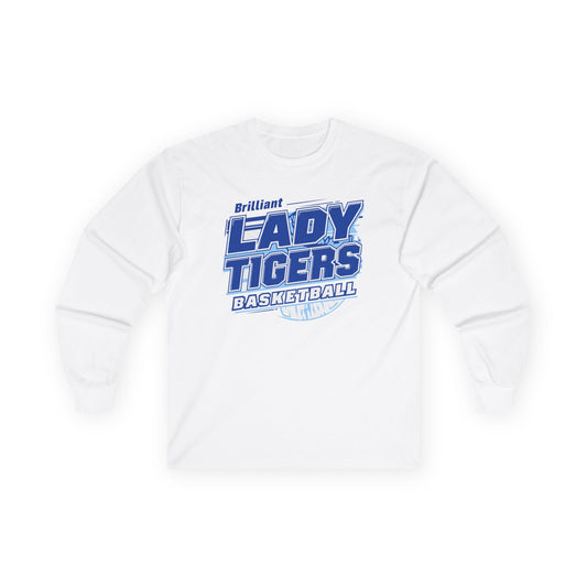 Adult Long Sleeve Tee \ Brilliant Tigers Basketball \ BTBKG2