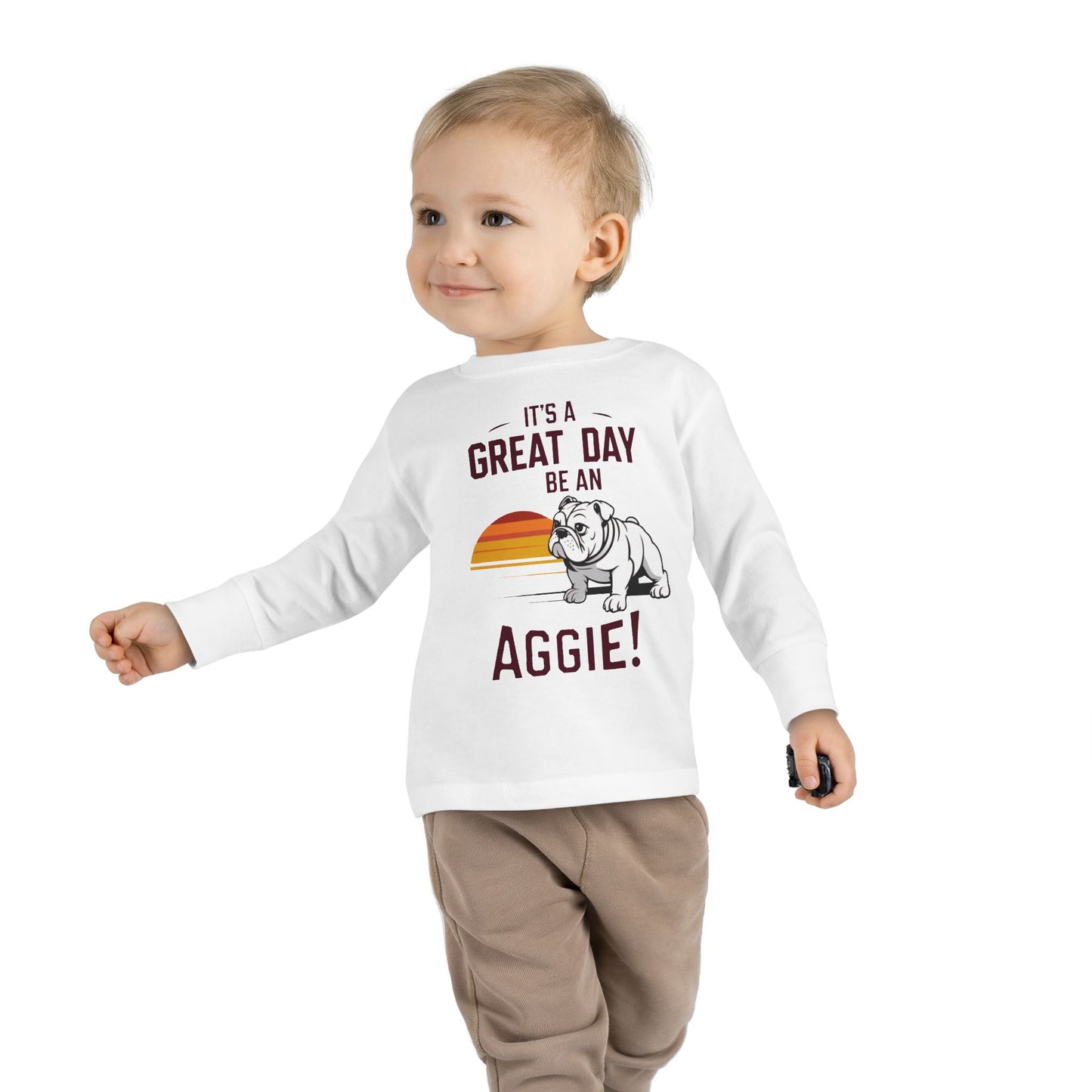 Toddler Long Sleeve Tee \ It's a Great Day to be an Aggie! \ GDA3