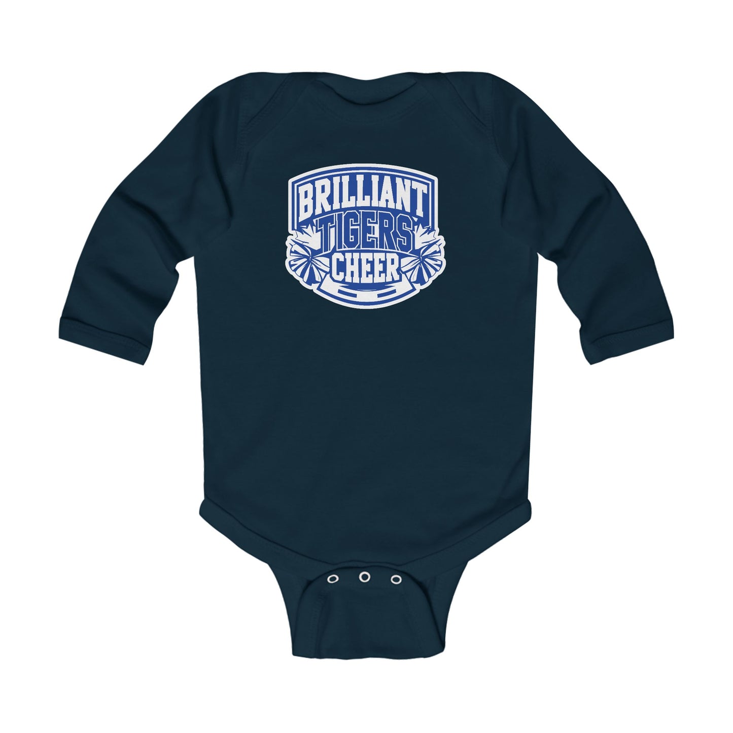 Long Sleeve Baby Bodysuit \ Brilliant Tigers Cheer \ BTC1