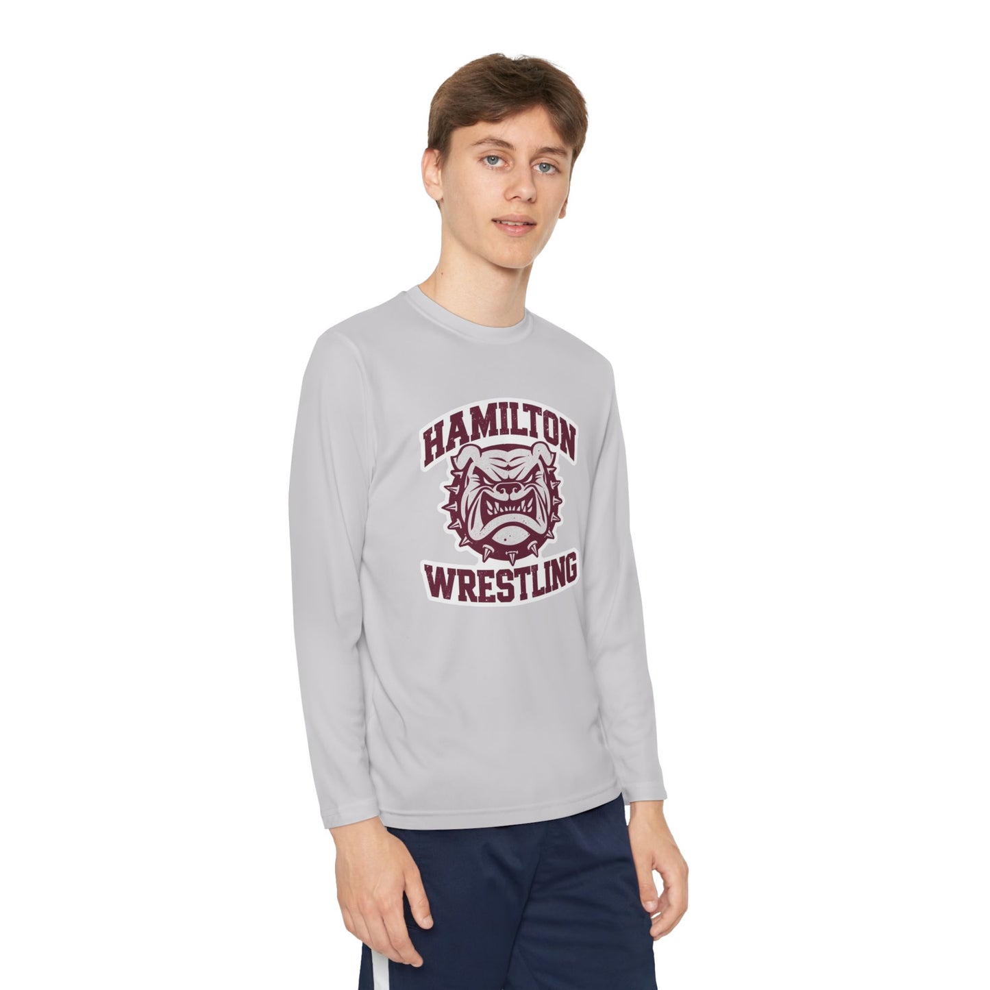 Youth Long Sleeve Tee \ Hamilton Aggies Wrestling \ HAW2