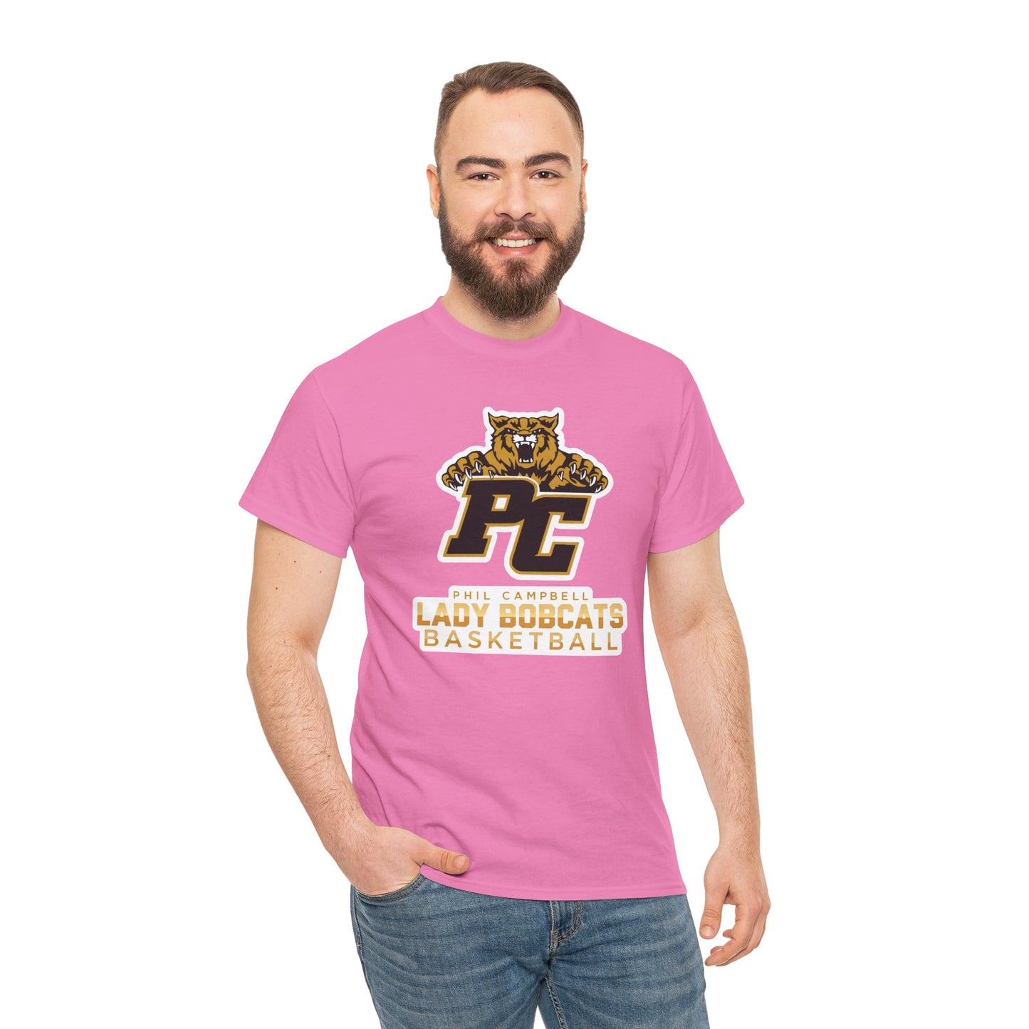 Adult Tee \ Phil Campbell Bobcats Basketball \ PCBBKG1