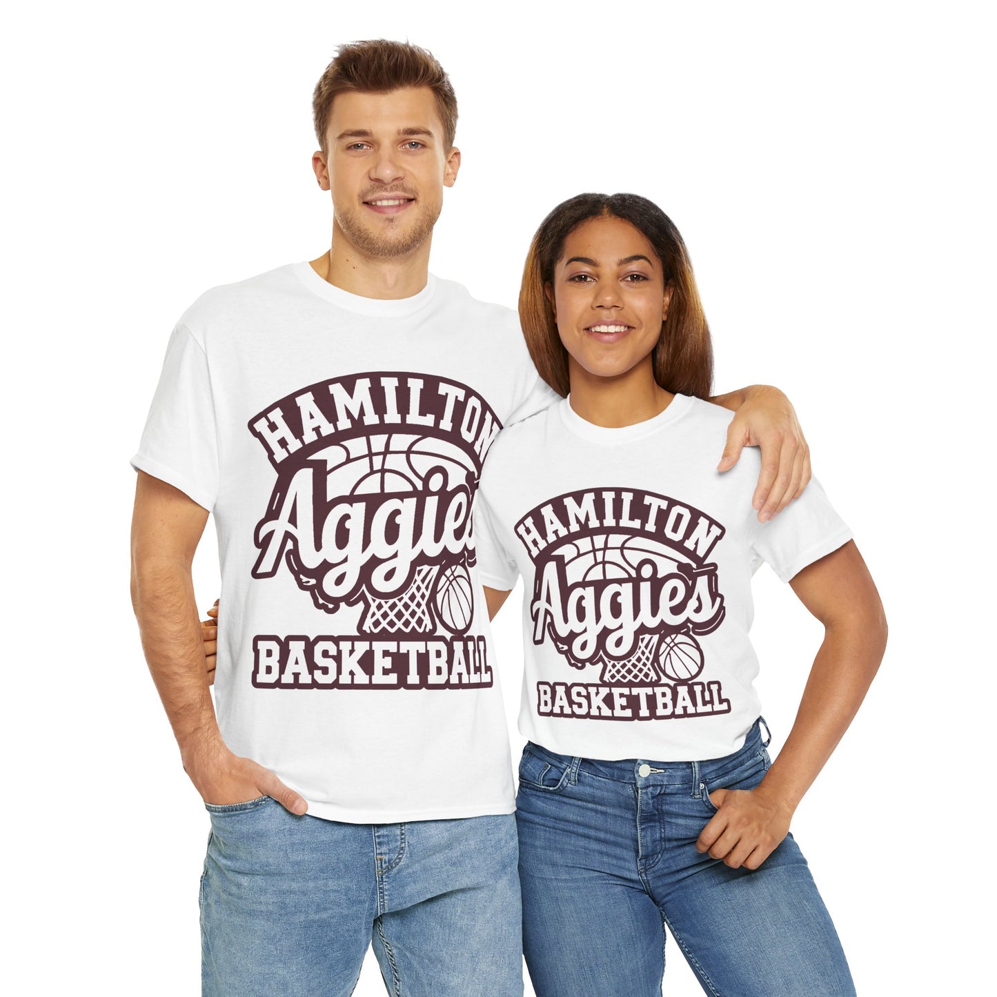 Adult Tee \ Hamilton Aggies Basketball \ HABBG1