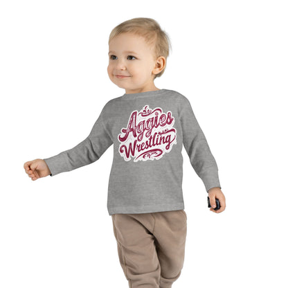 Toddler Long Sleeve Tee \ Hamilton Aggies Wrestling \ HAWG2