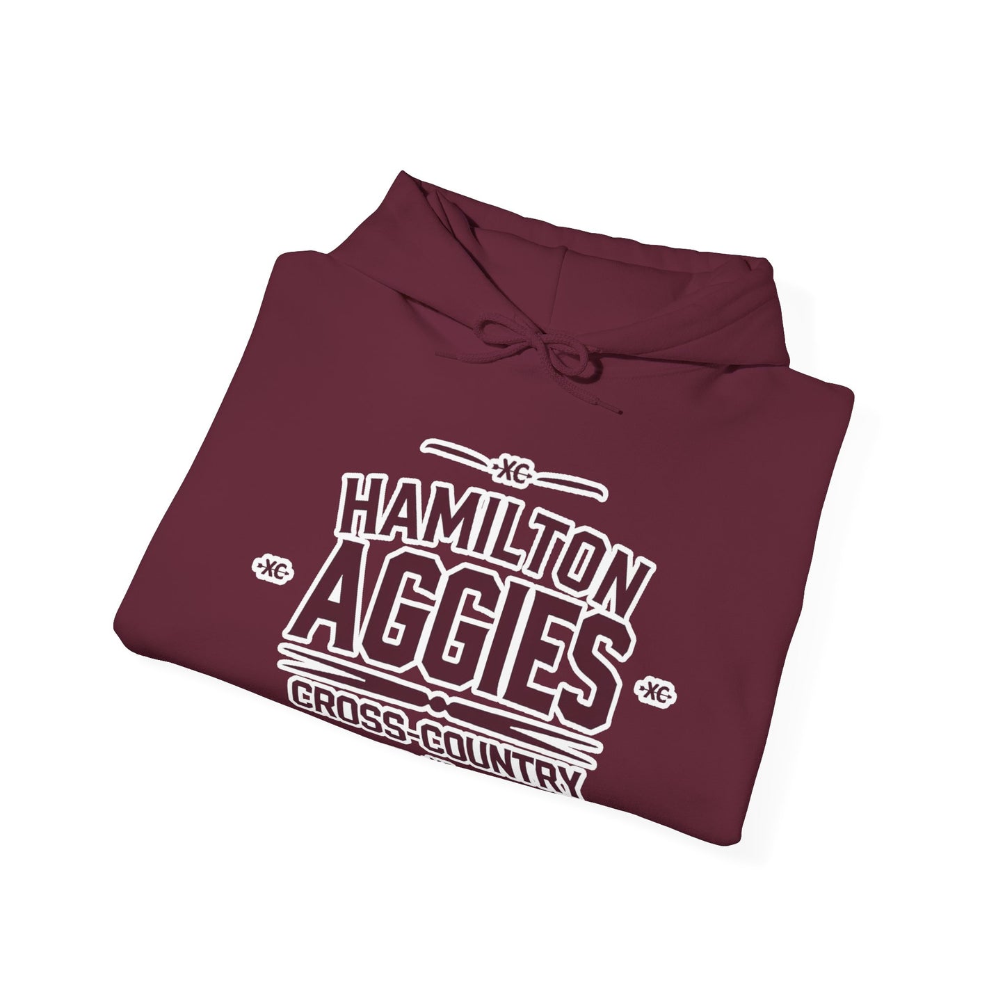 Adult Hooded Sweatshirt \ Hamilton Aggies Cross-Country \ HCC1
