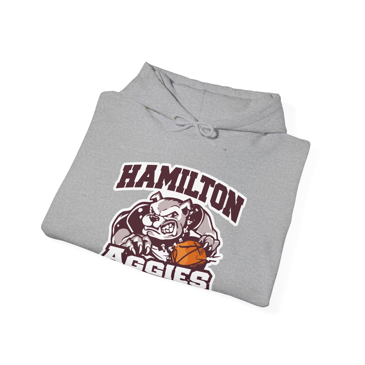Adult Hoodie Sweatshirt \ Hamilton Aggies Basketball \ HABB1