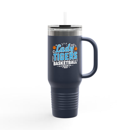 40oz Insulated Tumbler \ Brilliant Tigers Basketball \ BTBKG1