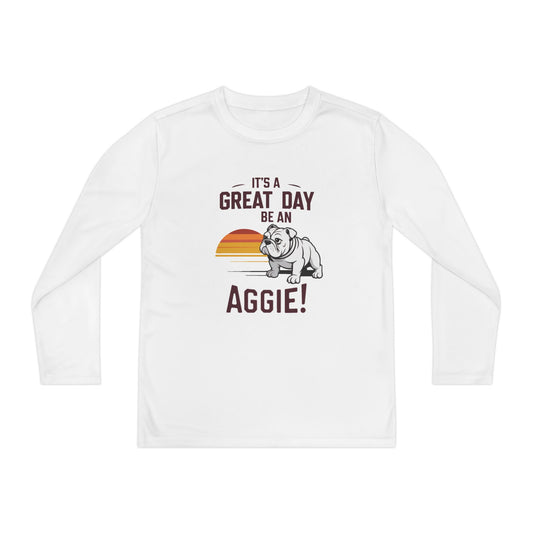 Youth Long Sleeve Tee \ It's a Great Day to be an Aggie! \ GDA3