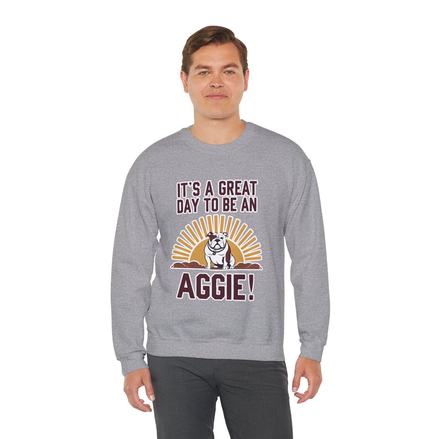 Adult Crewneck Sweatshirt \ It's a Great Day to be a Aggie! \ GDA4