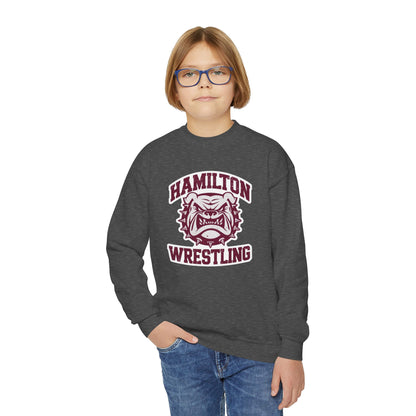 Youth Crewneck Sweatshirt \ Hamilton Aggies Wrestling \ HAW2