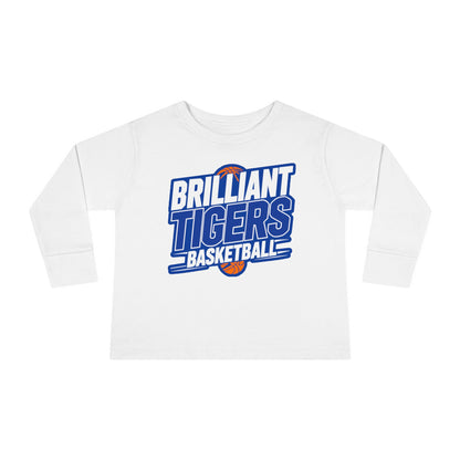 Toddler Long Sleeve Tee \ Brilliant Tigers Basketball \ BTBK1