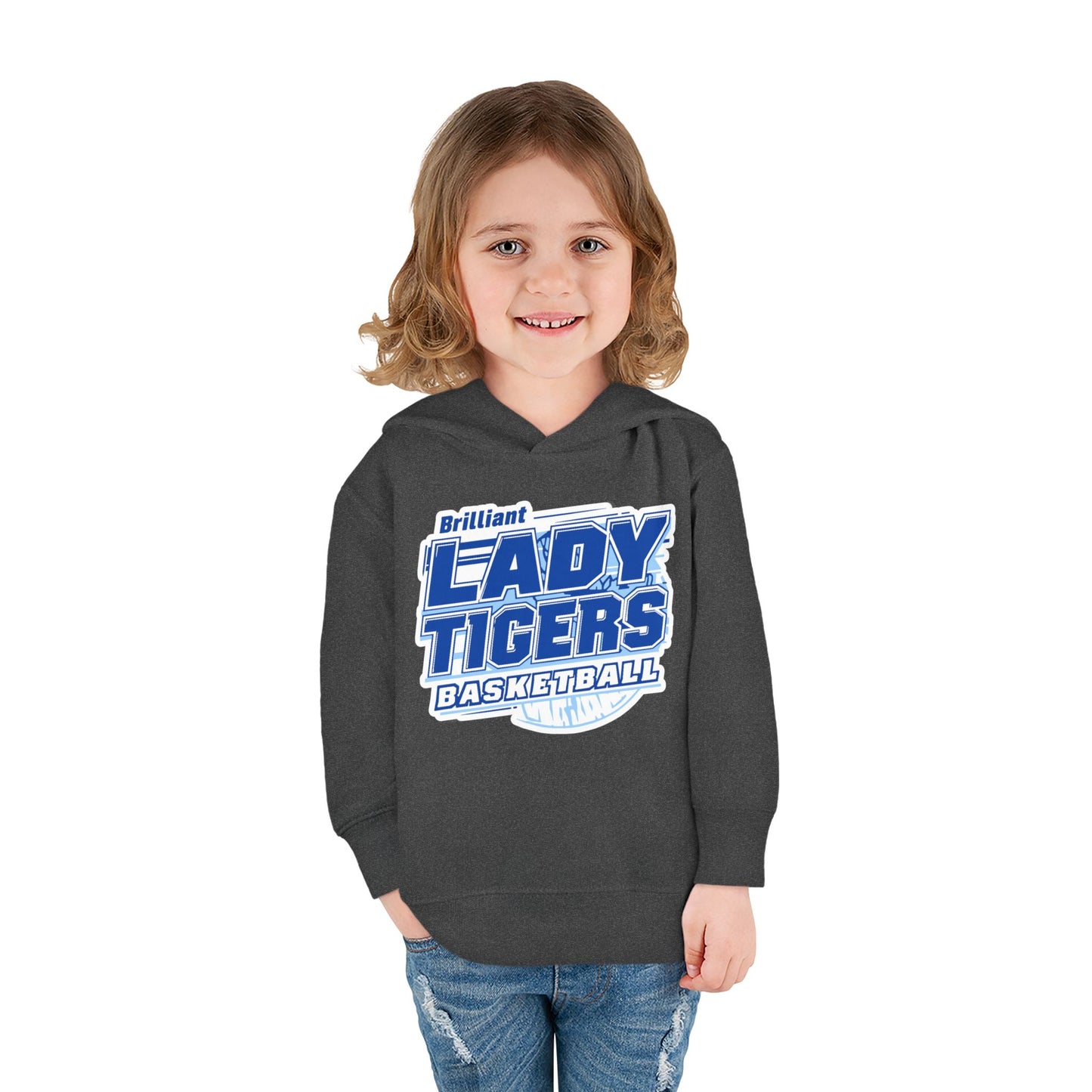 Toddler Hoodie Sweatshirt \ Brilliant Tigers Basketball \ BTBKG2