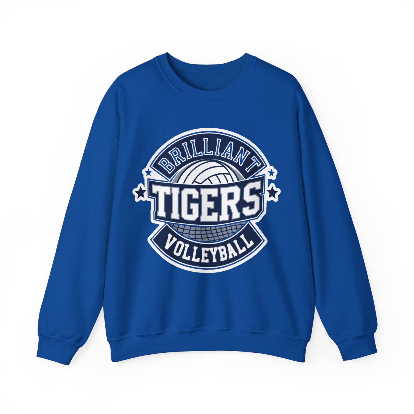 Adult Crewneck Sweatshirt \ Brilliant Tigers Volleyball \ BTV1