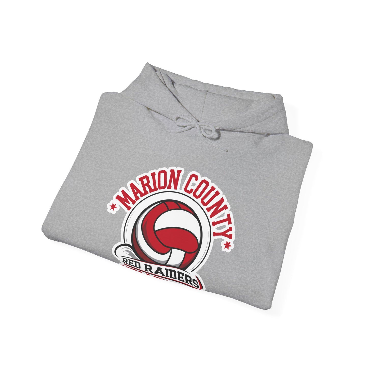 Adult Hoodie Sweatshirt \ Marion County Red Raiders Volleyball \ MCV1