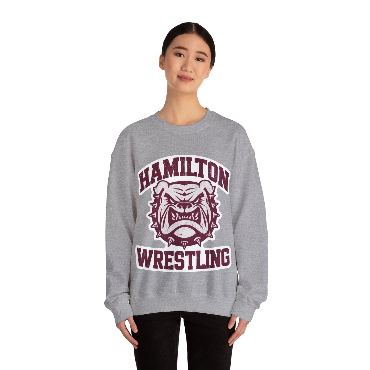 Adult Crewneck Sweatshirt \ Hamilton Aggies Wrestling \ HAW2