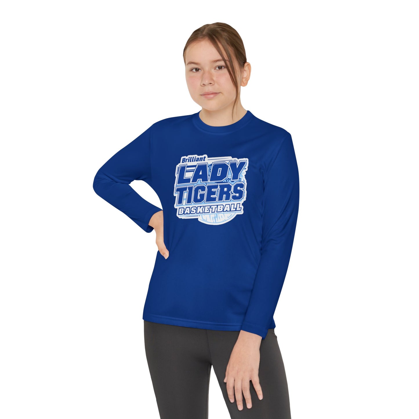 Youth Long Sleeve Tee \ Brilliant Tigers Basketball \ BTBKG2