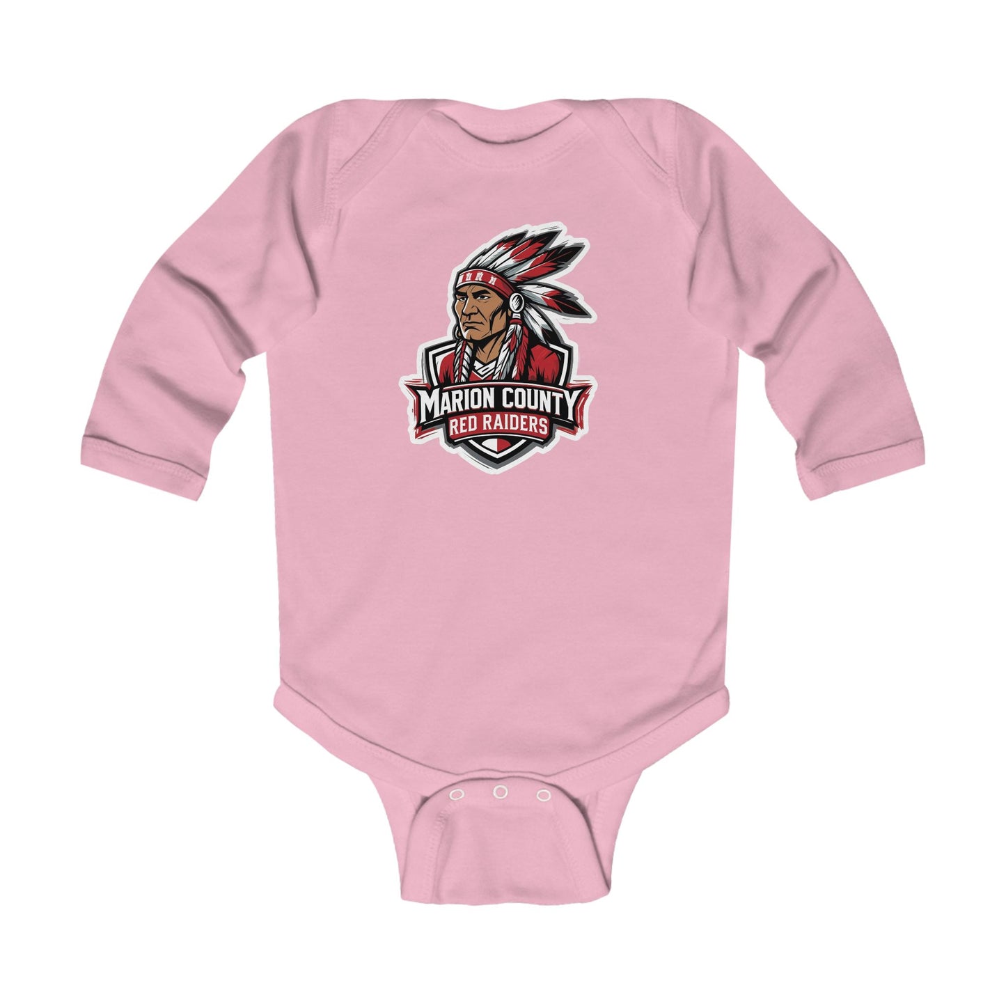 Long Sleeve Baby Bodysuit \ Marion County Red Raiders \ MC2