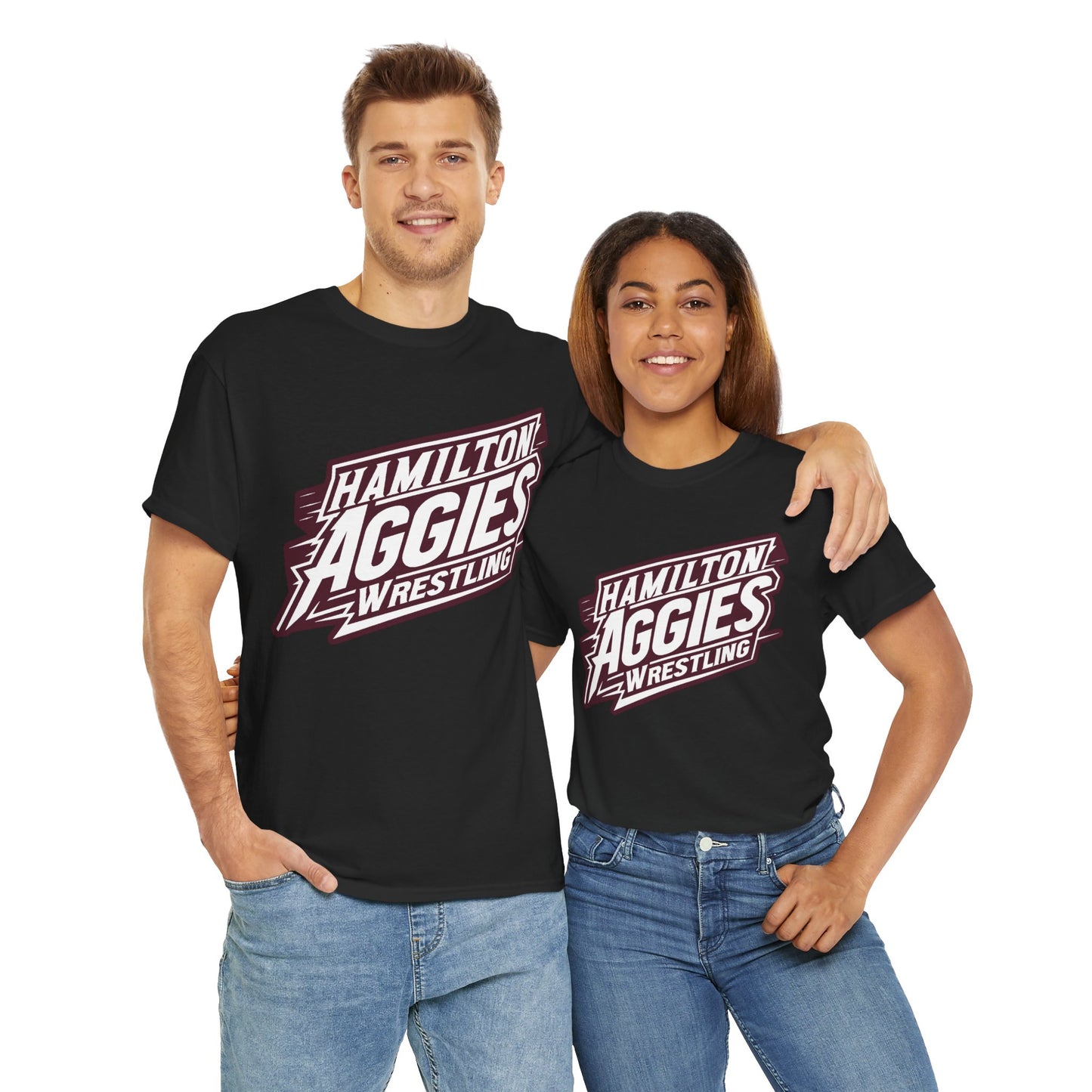 Adult Tee \ Hamilton Aggies Wrestling \ HAW1