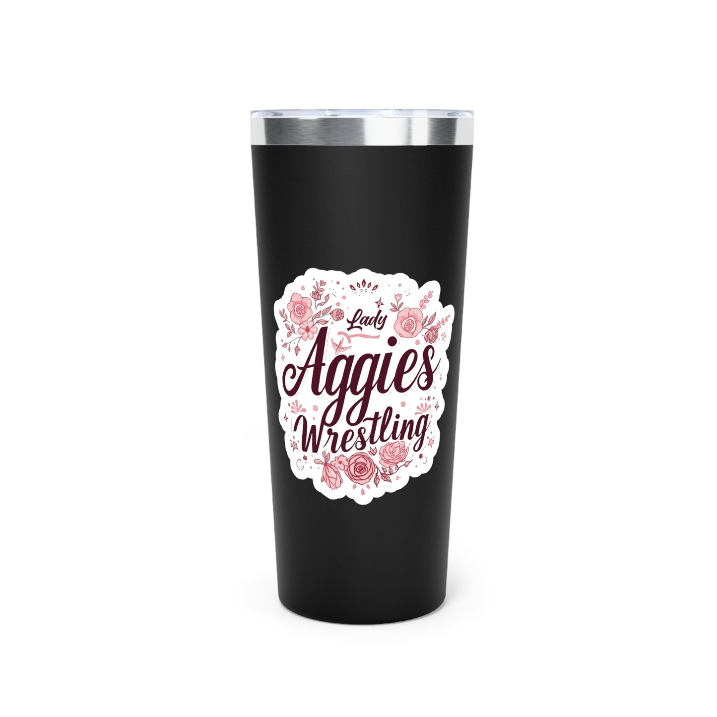 22oz Copper Insulated Tumbler \ Hamilton Aggies Wrestling \ HAWG1