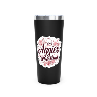 22oz Copper Insulated Tumbler \ Hamilton Aggies Wrestling \ HAWG1