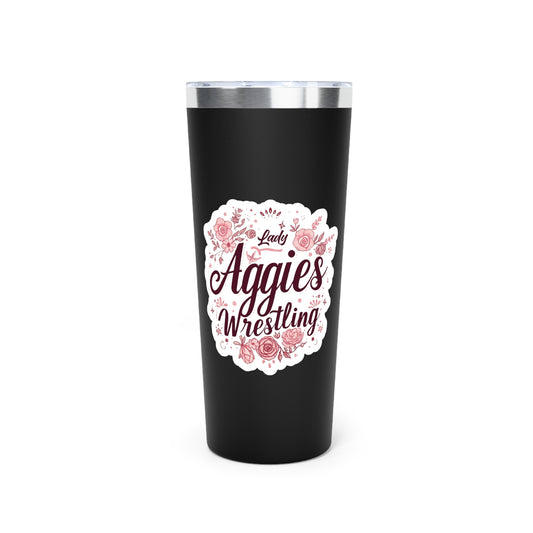 22oz Copper Insulated Tumbler \ Hamilton Aggies Wrestling \ HAWG1
