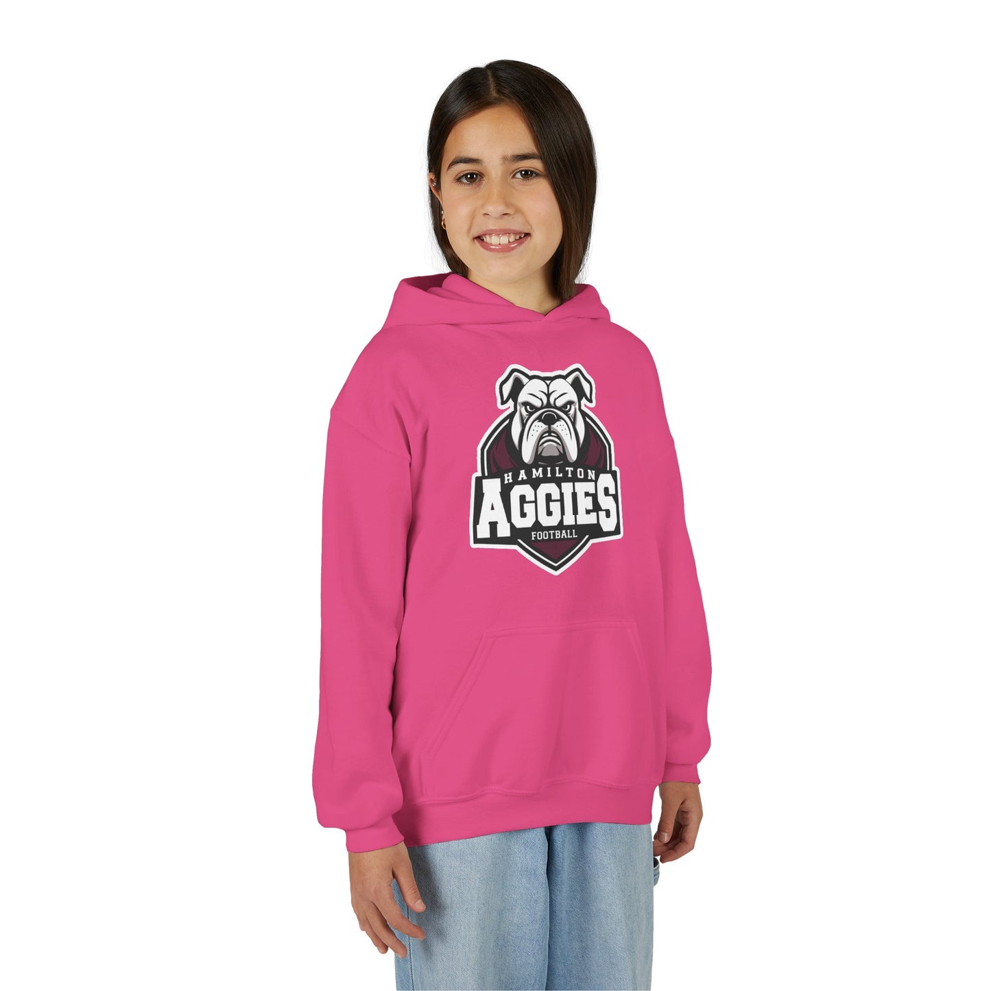 Youth Hoodie Sweatshirt \ Hamilton Aggies Football \ HAF2