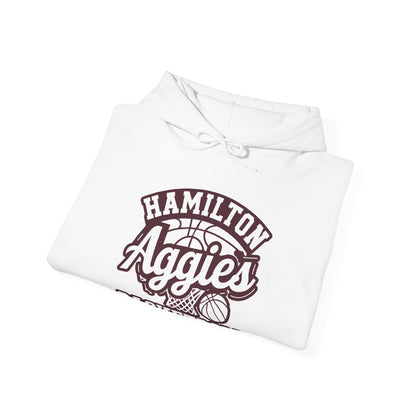 Adult Hoodie Sweatshirt \ Hamilton Aggies Basketball \ HABBG1