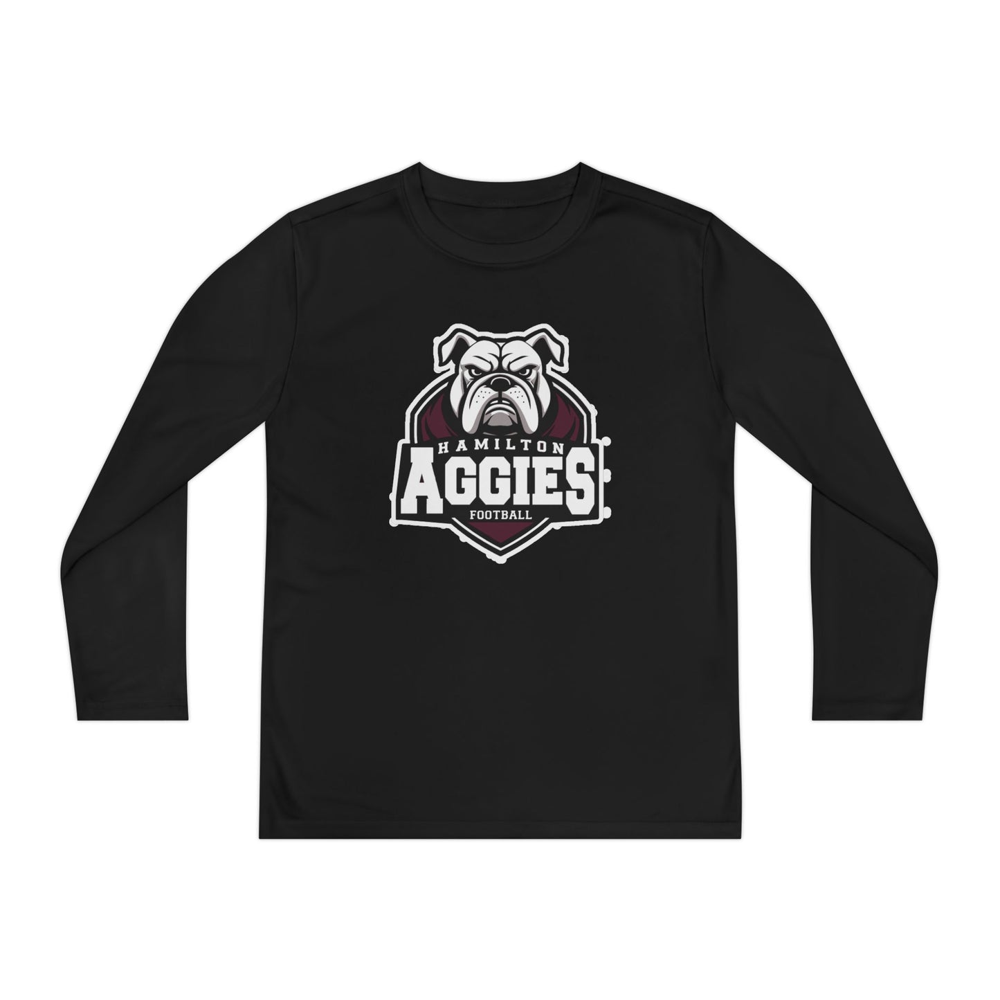 Youth Long Sleeve Tee \ Hamilton Aggies Football \ HAF2