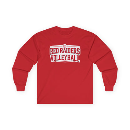 Adult Long Sleeve Tee \ Marion County Red Raiders Volleyball \ MCV2
