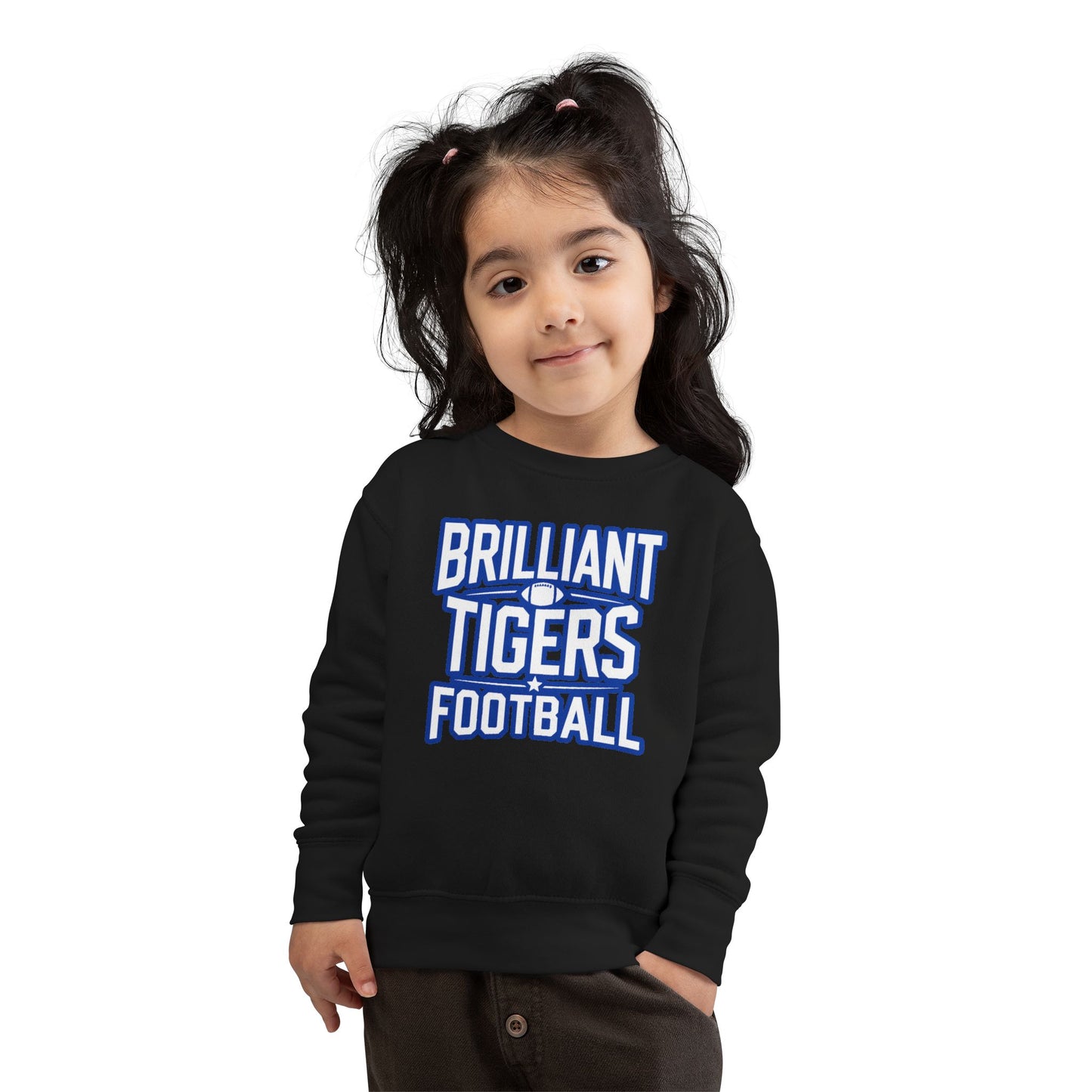Toddler Crewneck Sweatshirt \ Brilliant Tigers Football \ BTF1
