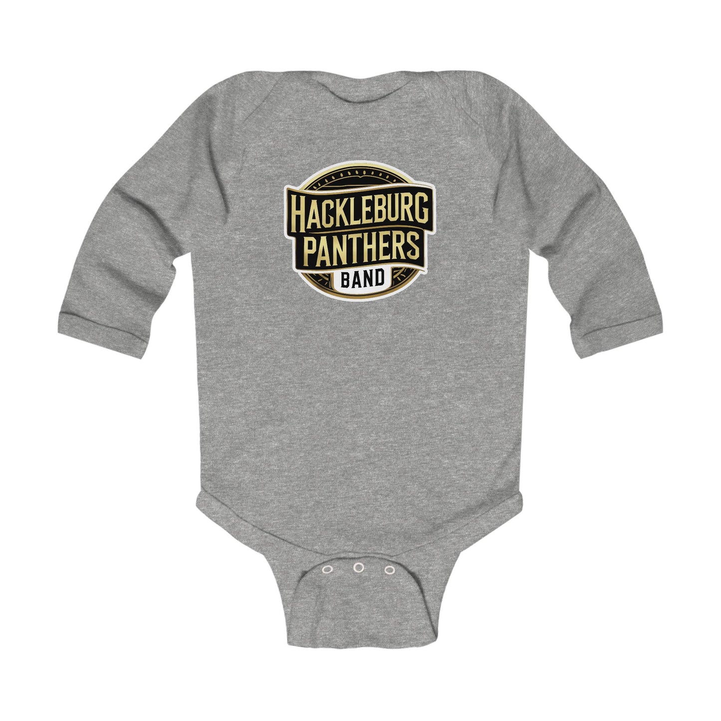 Long Sleeve Baby Bodysuit \ Hackleburg Panthers Band \ HPB2