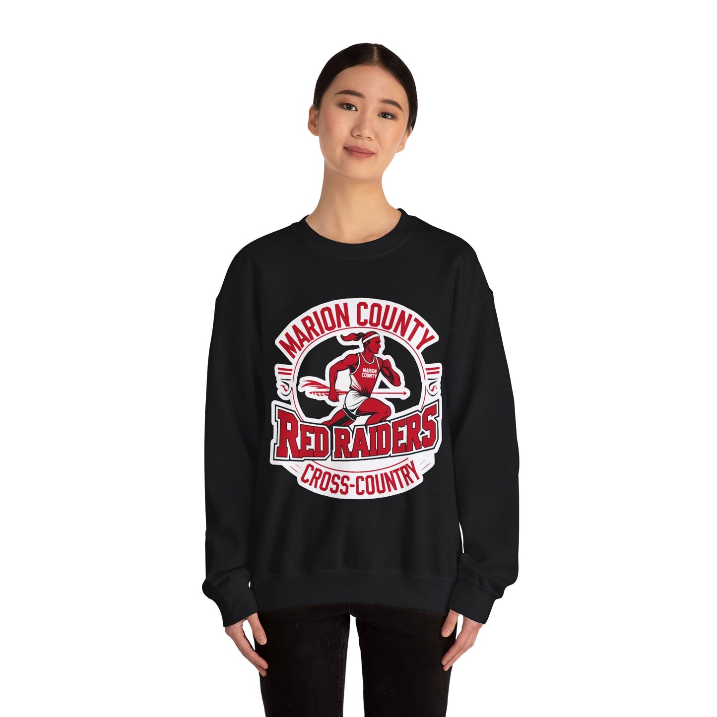 Adult Crewneck Sweatshirt \ Marion County Red Raiders Cross-Country \ MCCC2