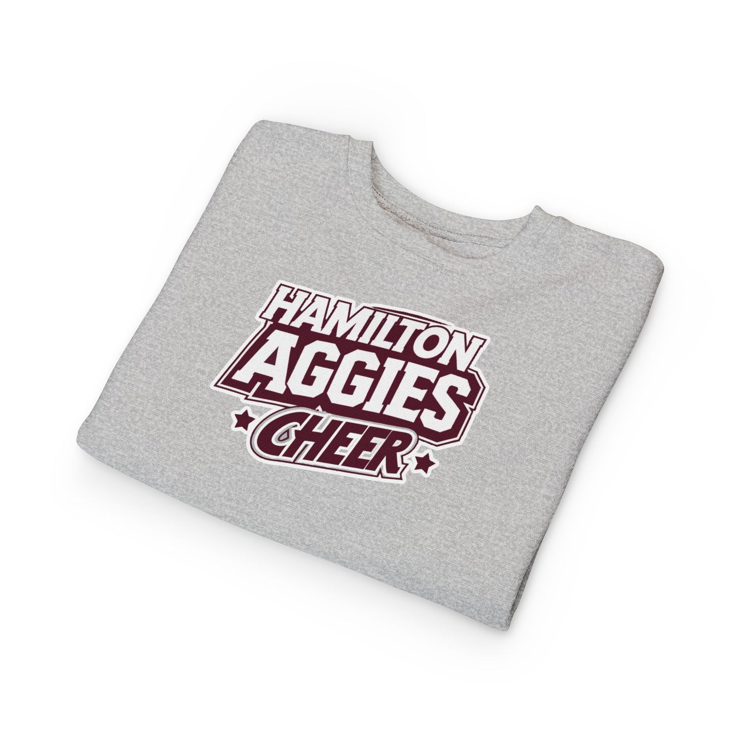 Toddler Crewneck Sweatshirt \ Hamilton Aggies Cheer \ HAC1
