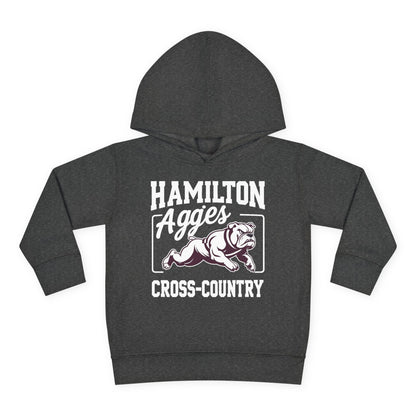 Toddler Hoodie Sweatshirt \ Hamilton Aggies Cross-Country \ HCC2