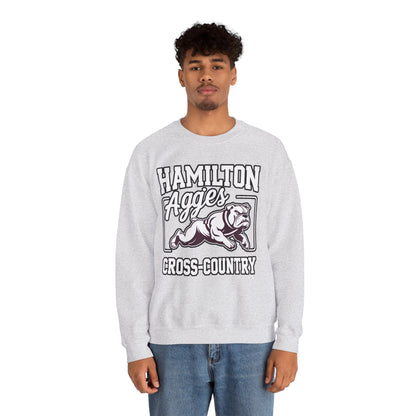 Adult Crewneck Sweatshirt \ Hamilton Aggies Cross-Country \ HCC2
