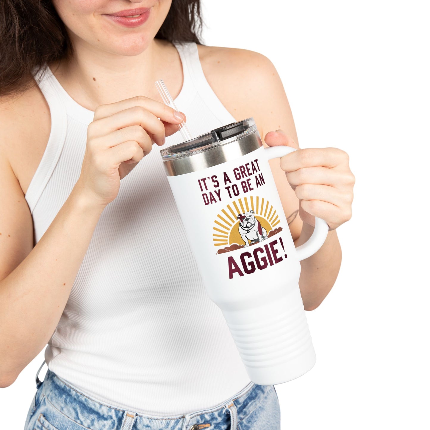 40oz Insulated Tumbler \ It's a Great Day to be an Aggie! \ GDA4