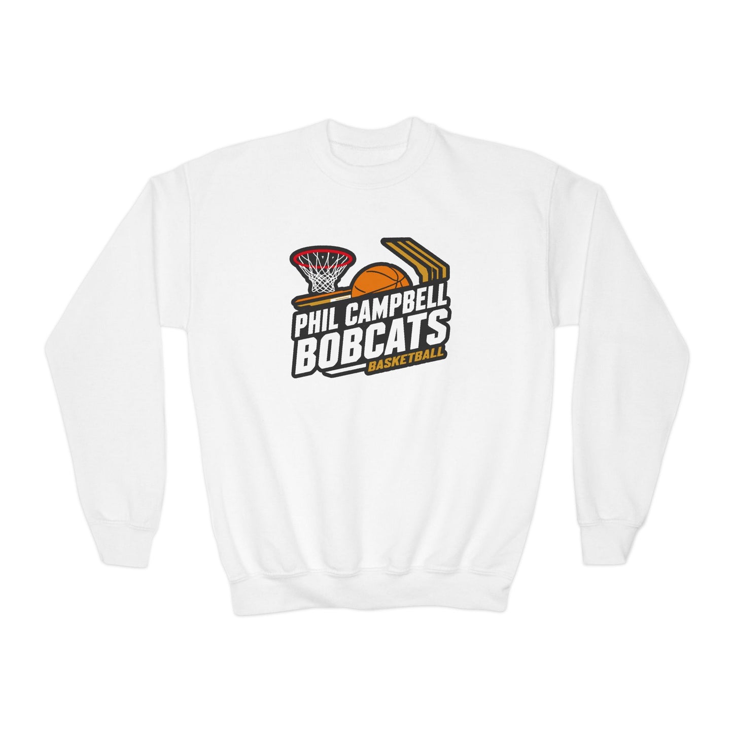 Youth Crewneck Sweatshirt \ Phil Campbell Bobcats Basketball \ PCBBK1