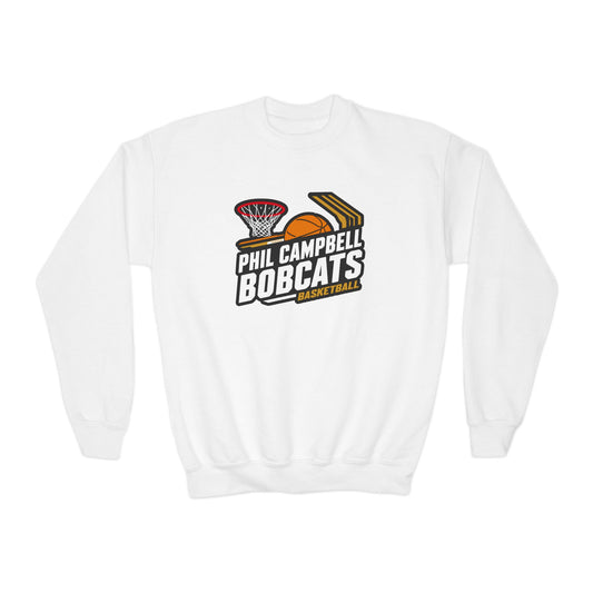 Youth Crewneck Sweatshirt \ Phil Campbell Bobcats Basketball \ PCBBK1