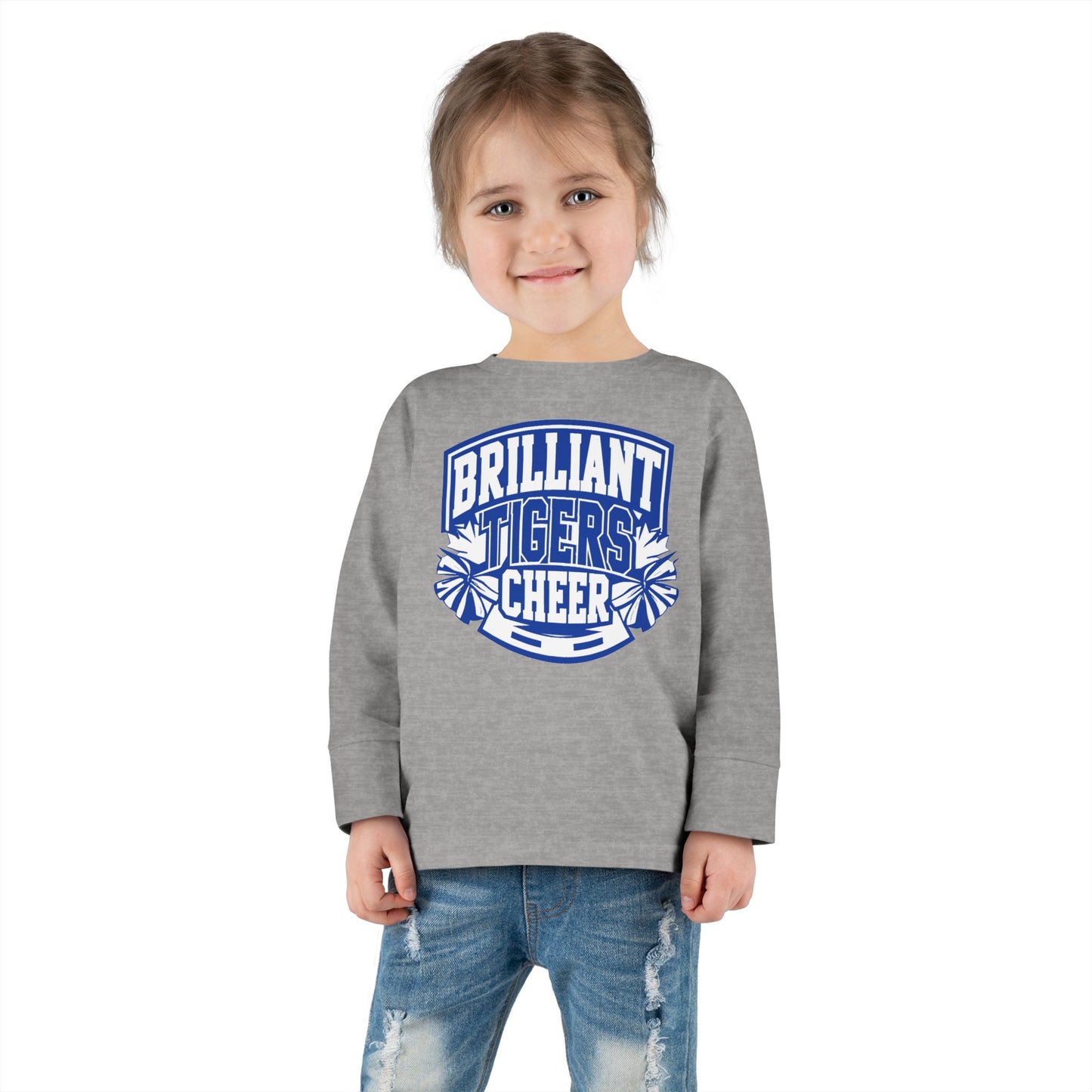 Toddler Long Sleeve Tee \ Brilliant Tigers Cheer \ BTC1