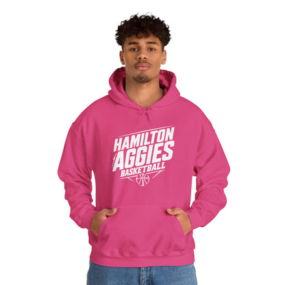 Adult Hoodie Sweatshirt \ Hamilton Aggies Basketball \ HABB2