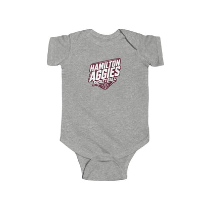 Short Sleeve Baby Bodysuit \ Hamilton Aggies Basketball \ HABK2