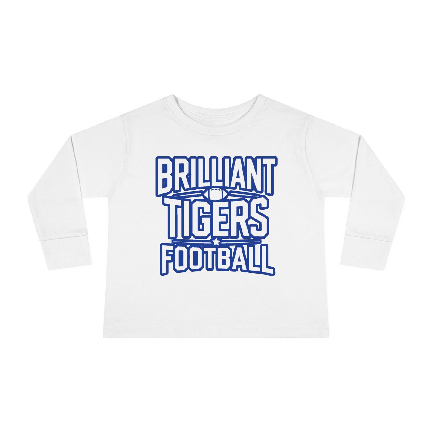 Toddler Long Sleeve Tee \ Brilliant Tigers Football \ BTF1