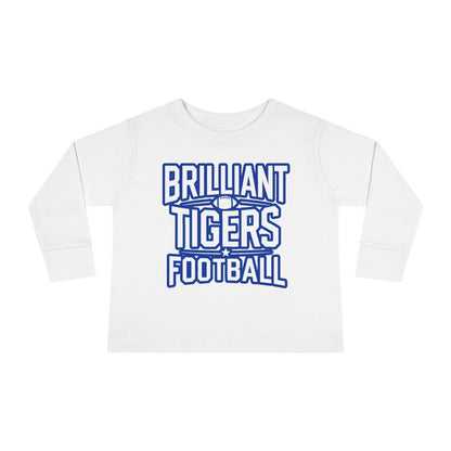 Toddler Long Sleeve Tee \ Brilliant Tigers Football \ BTF1