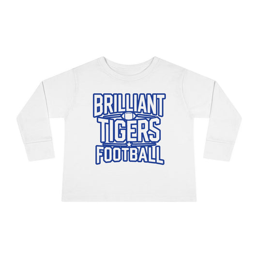 Toddler Long Sleeve Tee \ Brilliant Tigers Football \ BTF1