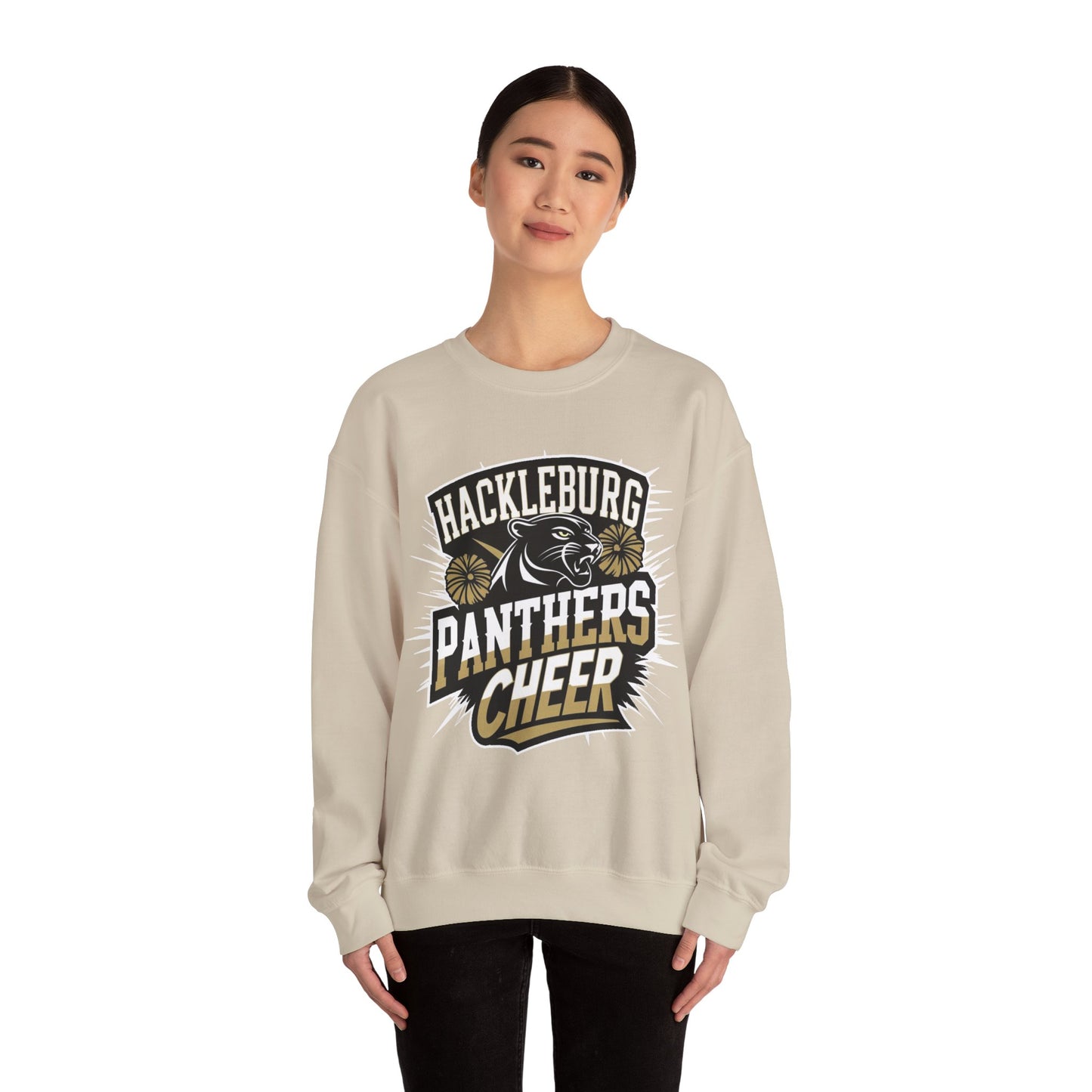 Adult Crewneck Sweatshirt \ Hackleburg Panthers Cheer \ HPC1